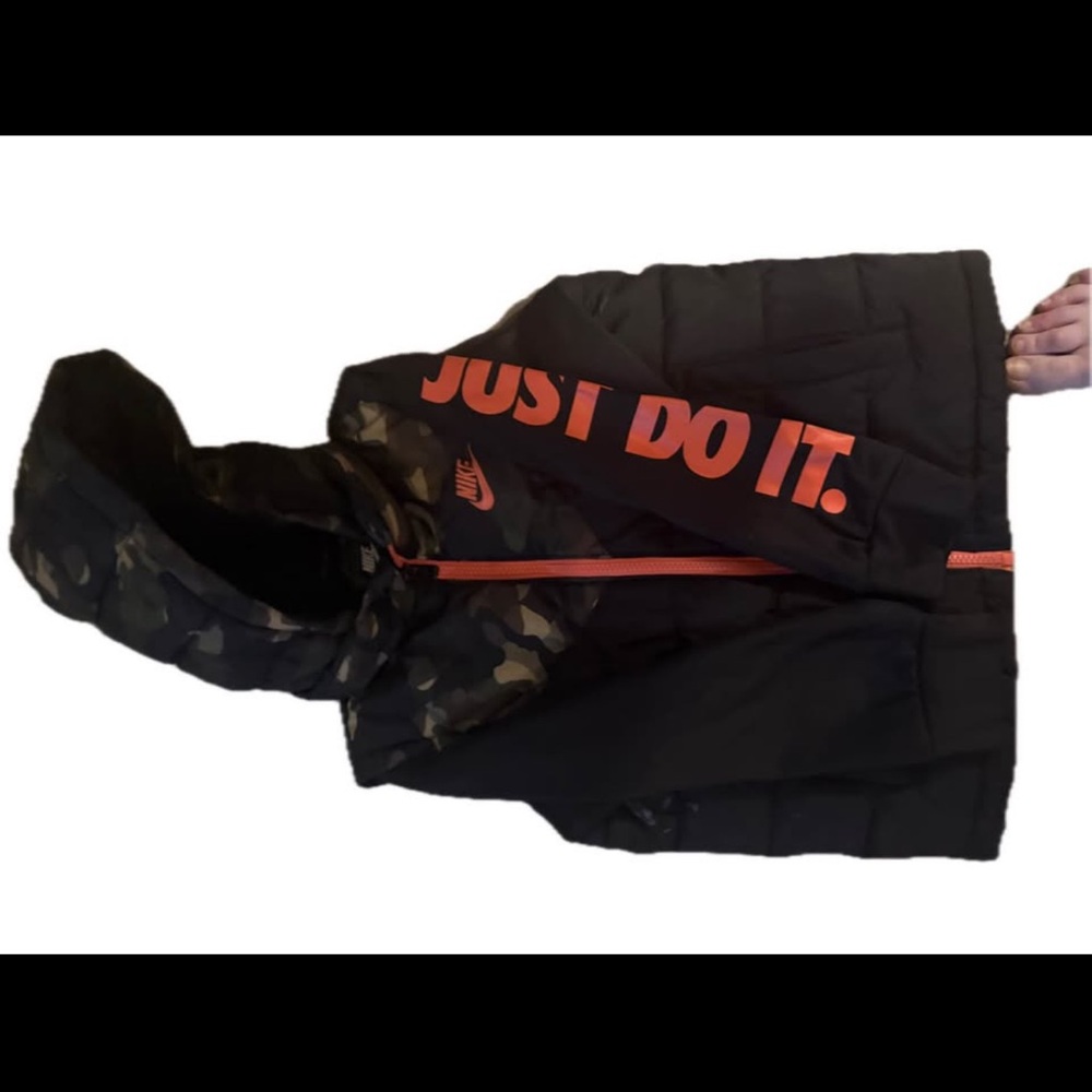 Nike Black Jacket with Orange Accents